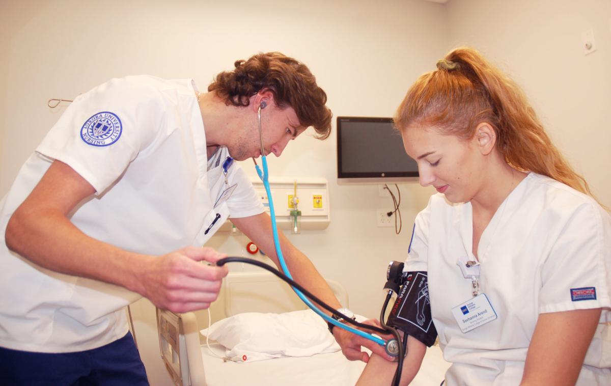 Connor Prekwas and Savhanna Arend nursing students at George Williams College