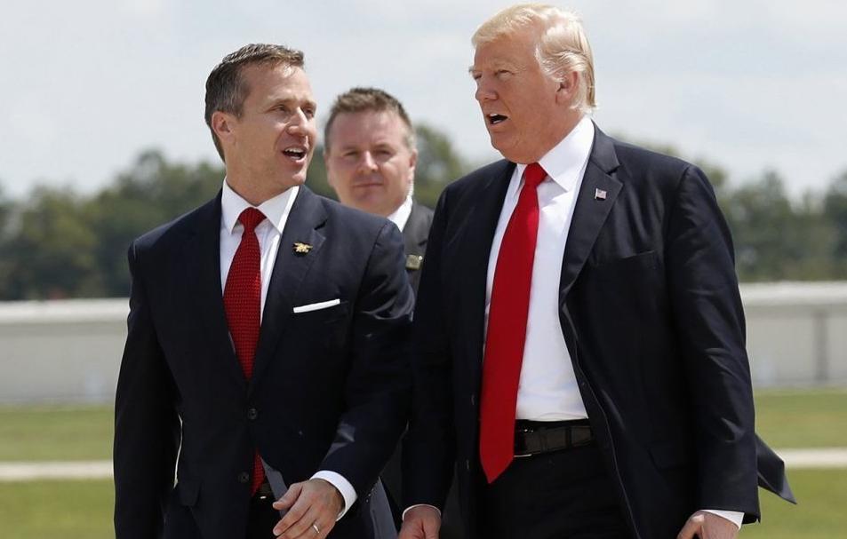 Greitens and Trump in Springfield, Mo.