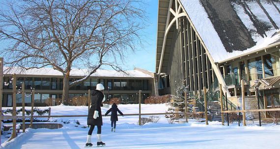 Ice skating at The Abbey Resort