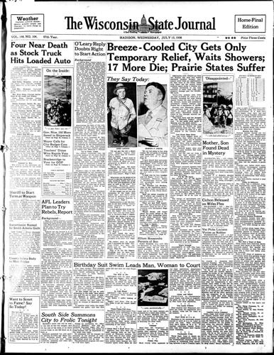 July 15, 1936 Wisconsin State Journal