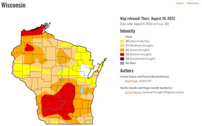 Current drought conditions in Wisconsin