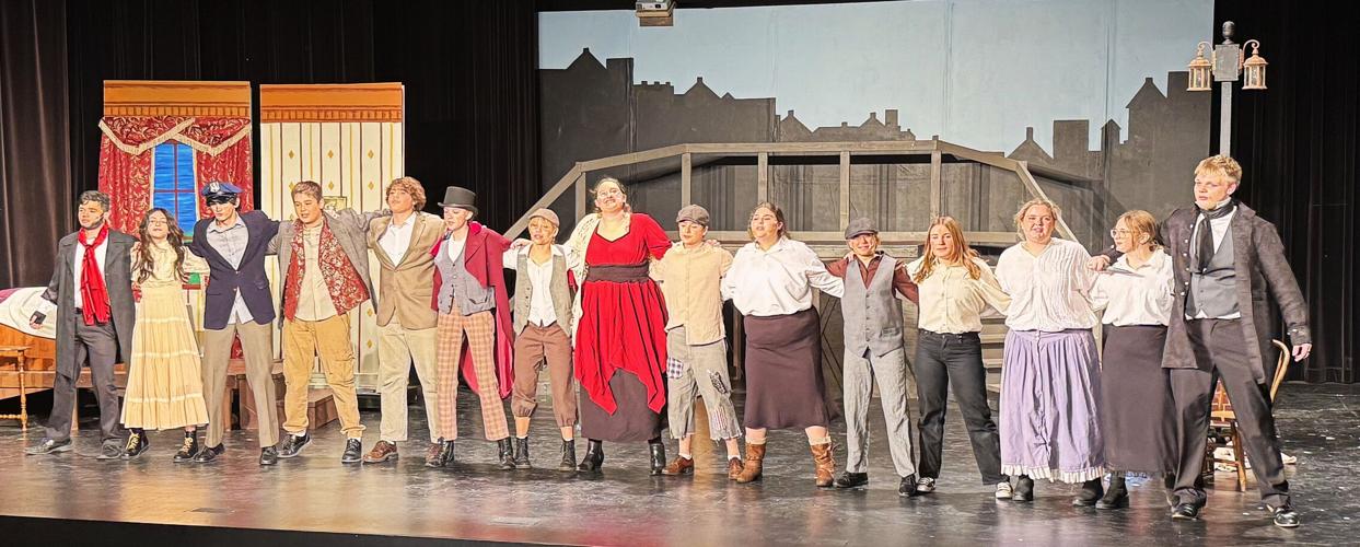 Cast curtain call for the Williams Bay High School Music Department production of the musical "Oliver Jr."