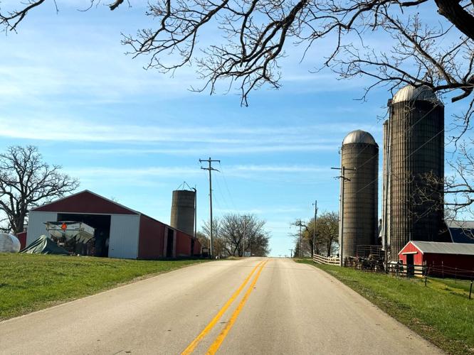 Farm view along Bell School Road in the Town of East Troy
