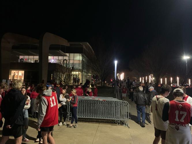 Fans outside Assembly Hall