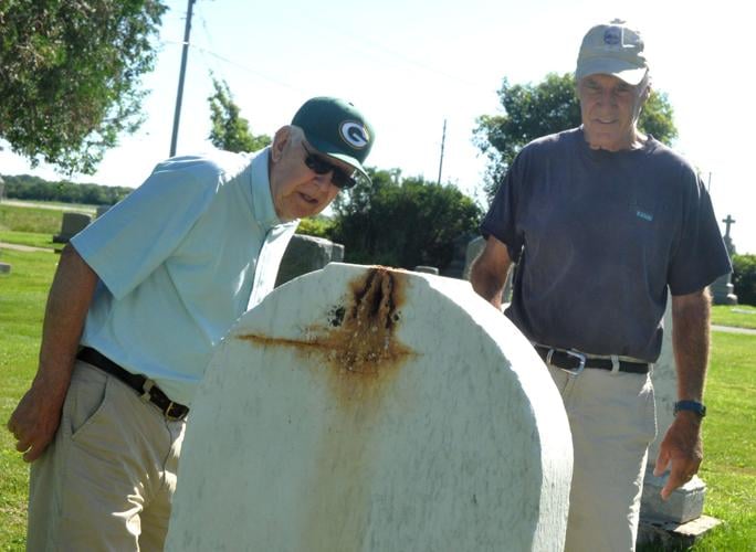 Dave Altwies, left, and Jerry Hawver, St. Francis de Sales Cemetery Committee members,