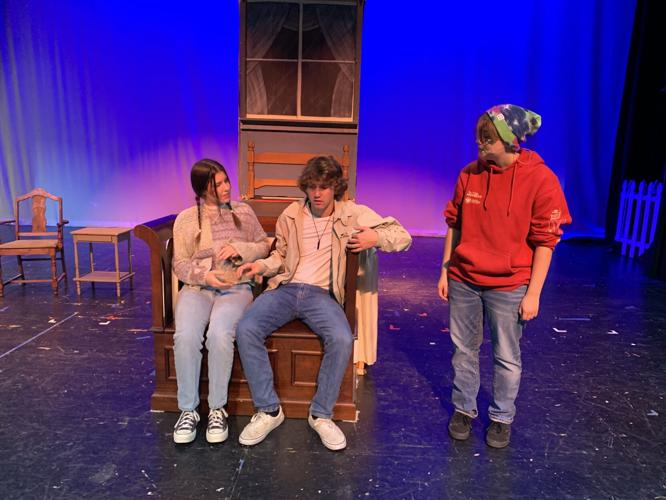 Sydney Krause, Tom McEneany and Kit Fleck prepare for the upcoming production of "Big Fish: The Musical"