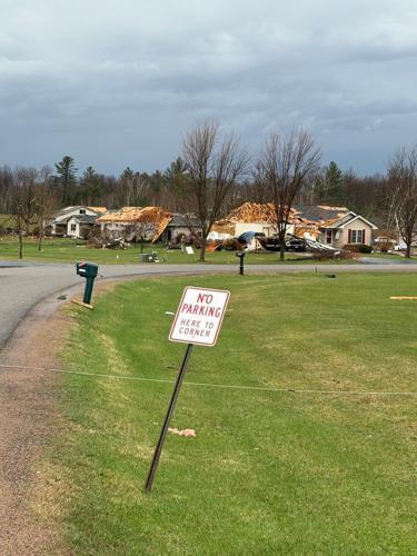 About 75 homes were damaged or destroyed when an unconfirmed tornado hit the Marathon County town of Ringle about 5 p.m. Friday, April 17.