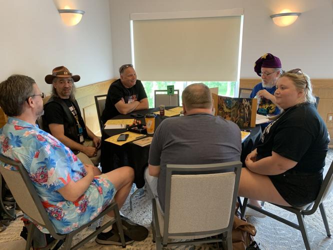 A group of roleplay gaming enthusiasts play a game during EGG Con II