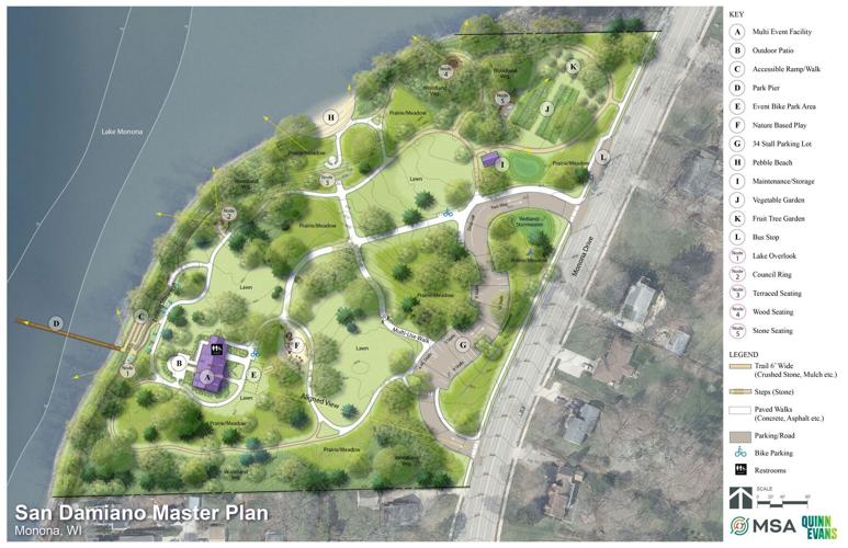 San Damiano master plan, with remodeled Frank Allis house