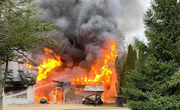 House fire Lakeshore Drive town of Linn