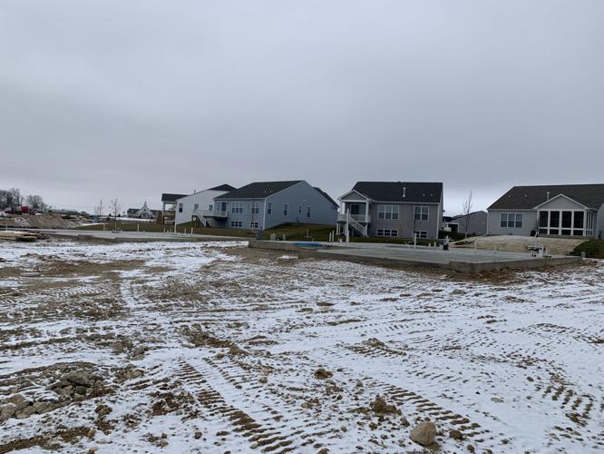 The foundation has been laid for some future home construction in the Symphony Bay subdivision