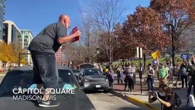 Relief': Downtown Madison bursts into celebration as Joe Biden