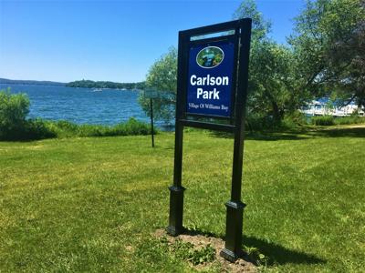Carlson Park on the Geneva Lake waterfront along Geneva Street, Williams Bay