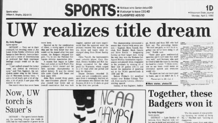 Next day's State Journal Sports cover
