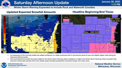 Weather forecast 1-28-23, NWS photo