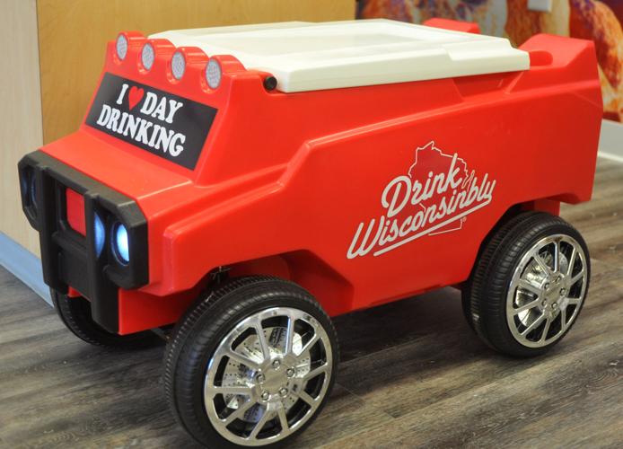 A rover cooler is one of the more unique items that is offered at the Drink Wisconsinbly retail store