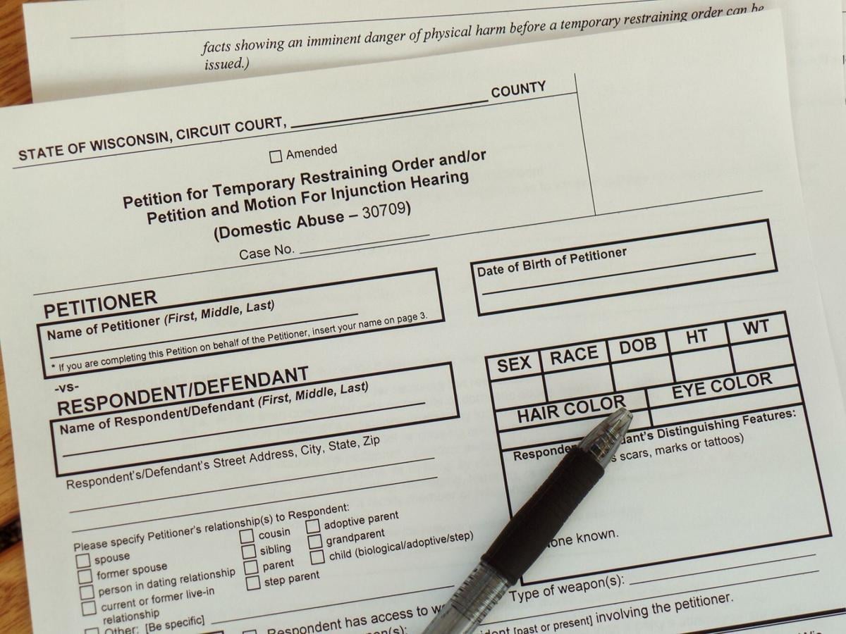 Domestic abuse restraining order form