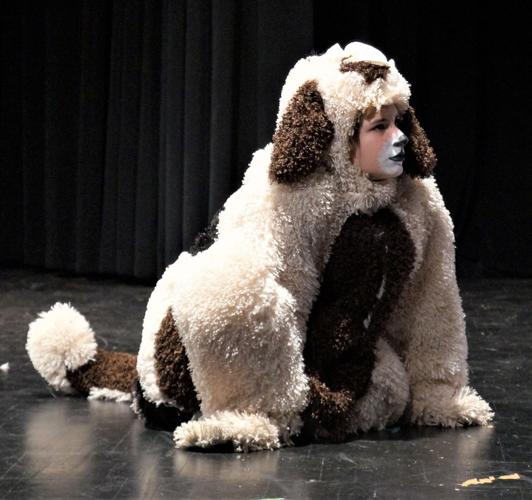 Canine nursemaid Nana (Evangeline Mouzakis) in the Big Foot High School production of "Peter Pan and Wendy"