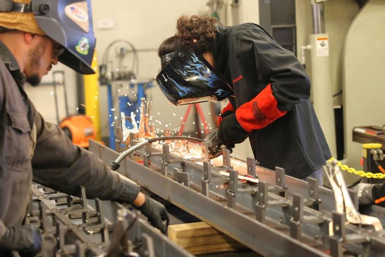 Welding students