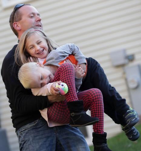 Brandon Hood with kids