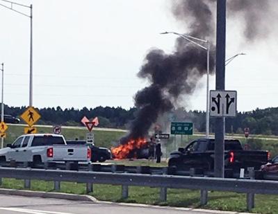 SUV fire