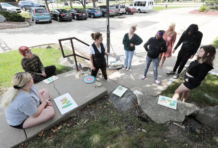 Outside science class