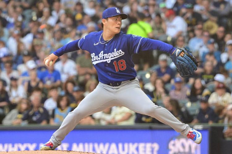 BASEBALL-MLB-MIL-LAD/