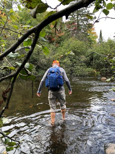 Fording a river