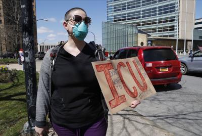 covid-19-Gridlock Buffalo-KIRKHAM-protest-stay home-2020-nurse