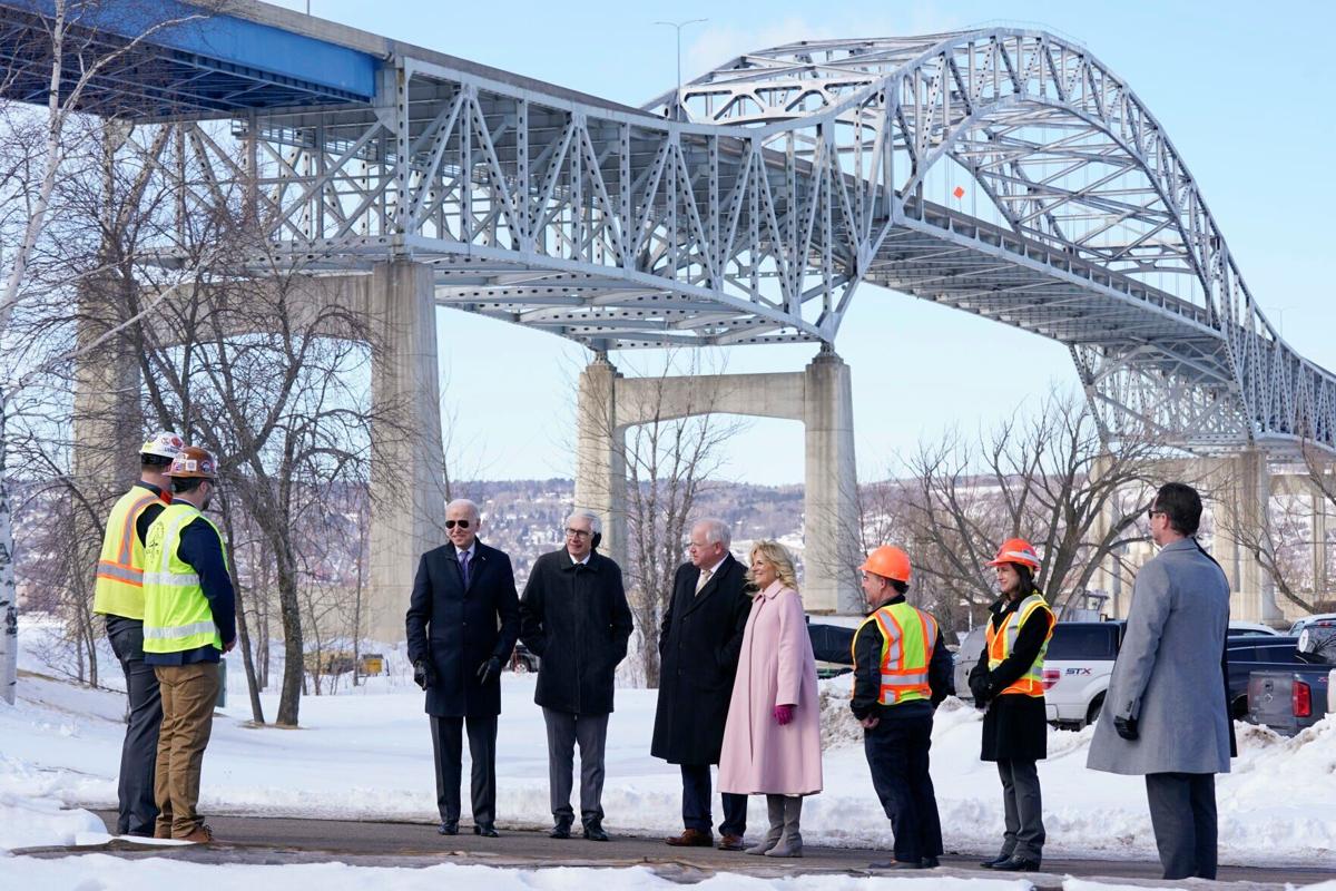 Biden Blatnik Bridge Superior Wisconsin, AP file photo