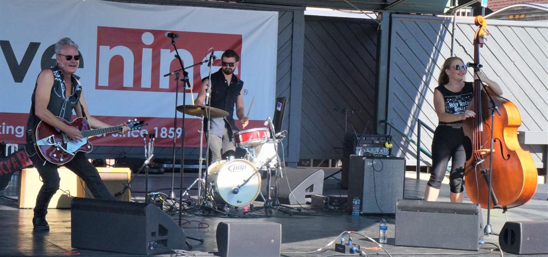 Holy Rocka Rollas perform at the Bank Five Nine Amphitheater at the 2022 Wisconsin State Fair