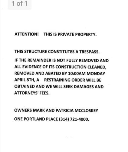 ‘Attention! This is private property’