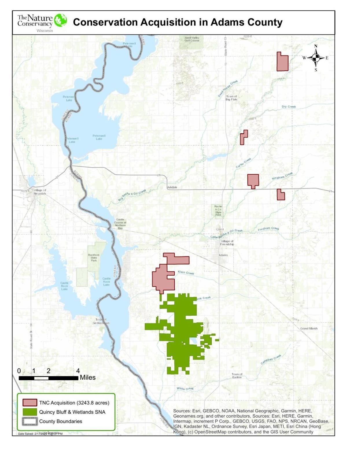 Map: The Nature Conservancy buys 3,200 acres in Adams County