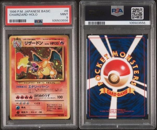 Will Robeson of South Paw Sports Cards said this is a rare find that caught the eye of Brewers pitcher Jacob Misiorowski: a 1996 Pocket Monsters Japanese Charizard Holo PSA 9.