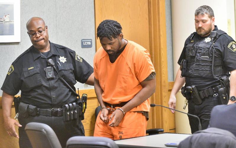 Tamir Williams arrives in Racine County District Court