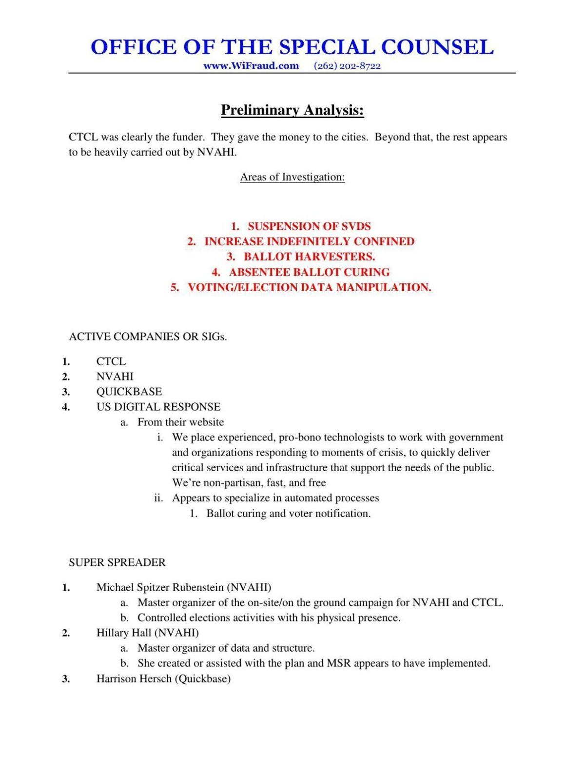 Michael Gableman's "Cross Pollinators" memo