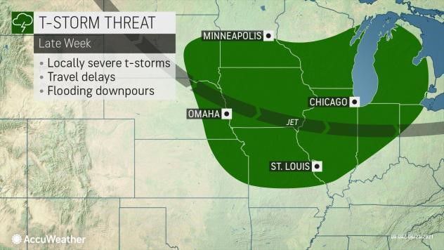 Late week storm threat area by AccuWeather