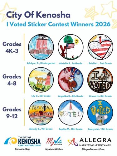 City of Kenosha Recognizes Youth “I Voted” Sticker Contest Winners