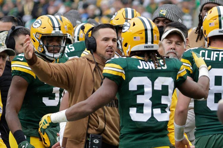 Aaron Jones, Matt LaFleur - Packers