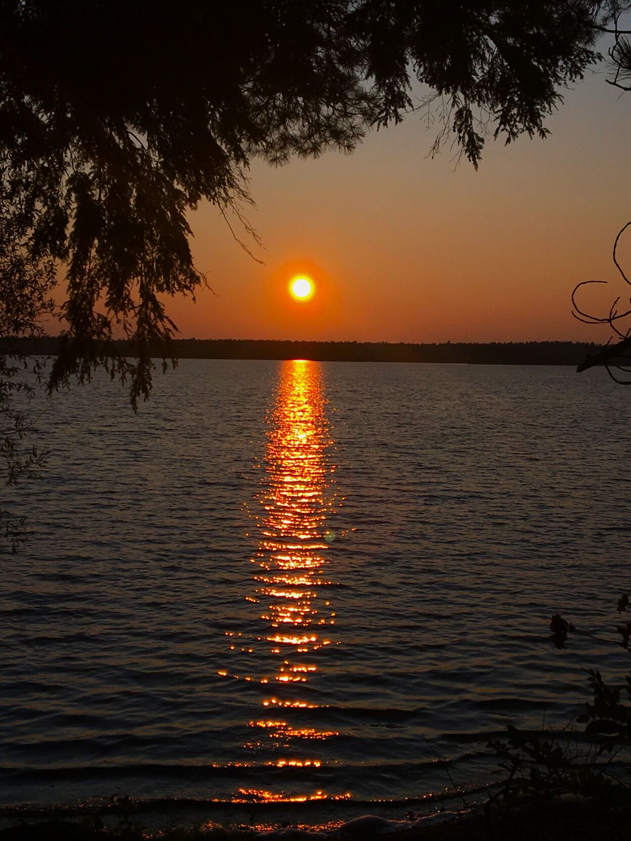 Sunset view over Trout Lake at Boulder Junction in the Northern Highland-American Legion State Forest