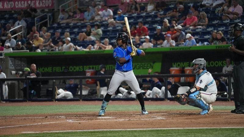 Jesús Made waits for a pitch during an at-bat with the Biloxi Shuckers in September of 2026. Made, part of the Milwaukee Brewers organization, is regarded as the No. 1 prospect in Major League Baseball.