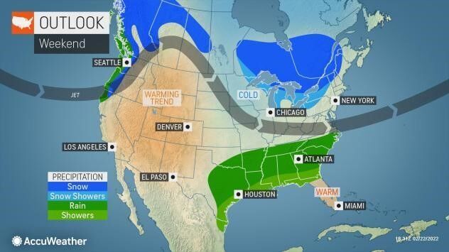 Weekend outlook by AccuWeather