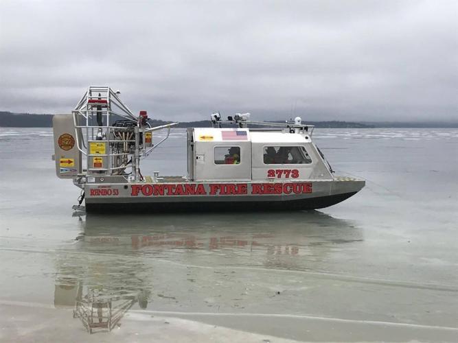 Rescue air boat in Fontana