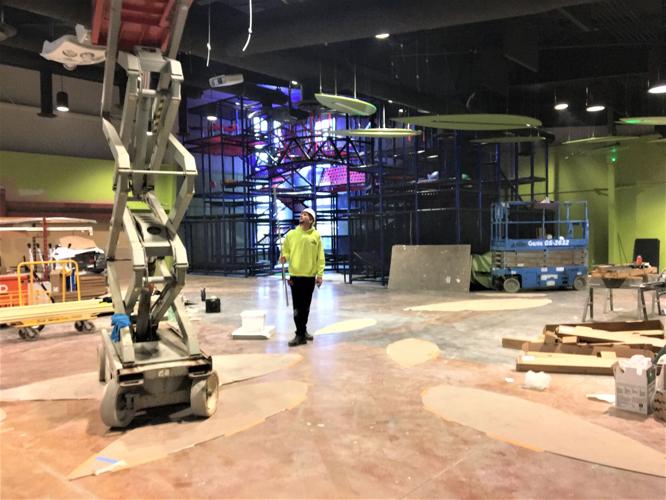 Construction work on Lakeland Park indoor playground development at Lakeland Community Church