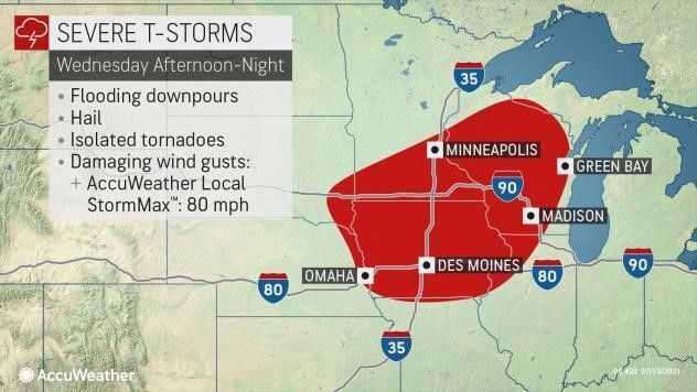 Severe storms Wed afternoon-night by AccuWeather