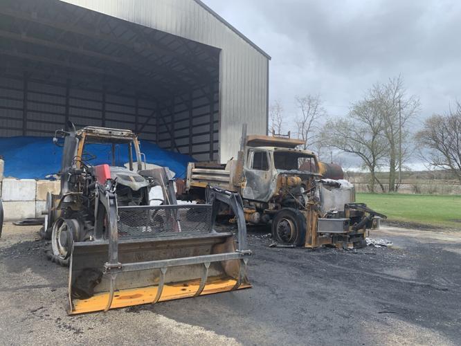 Tractor and dump truck a total loss