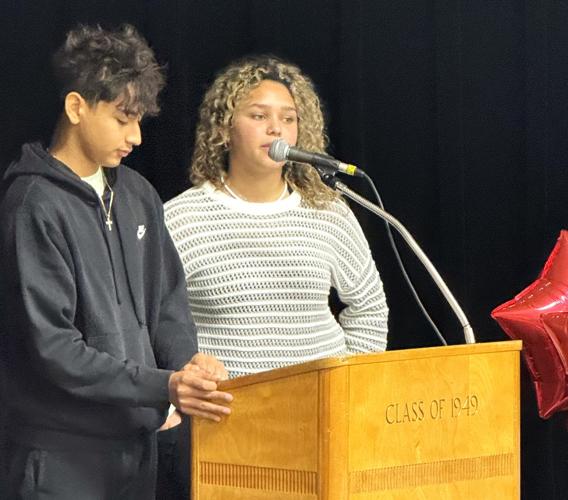 Walworth Elementary School Student Council welcome address at 2024 Veterans Day program