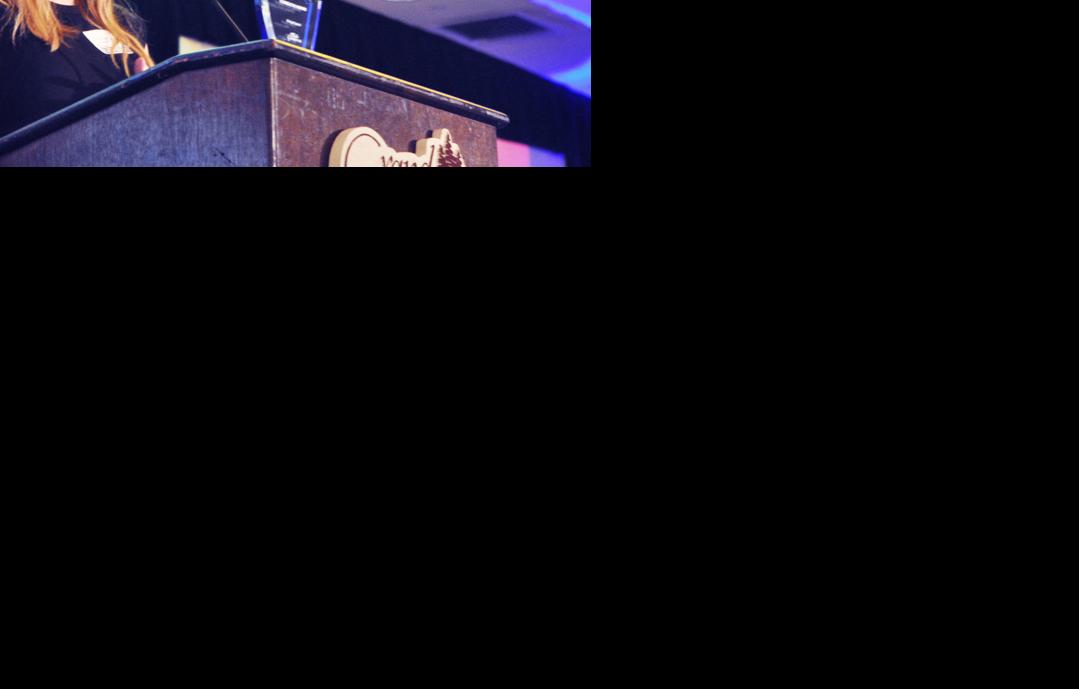 Bridget Leech, executive director for the Lake Geneva Business Improvement District, gives