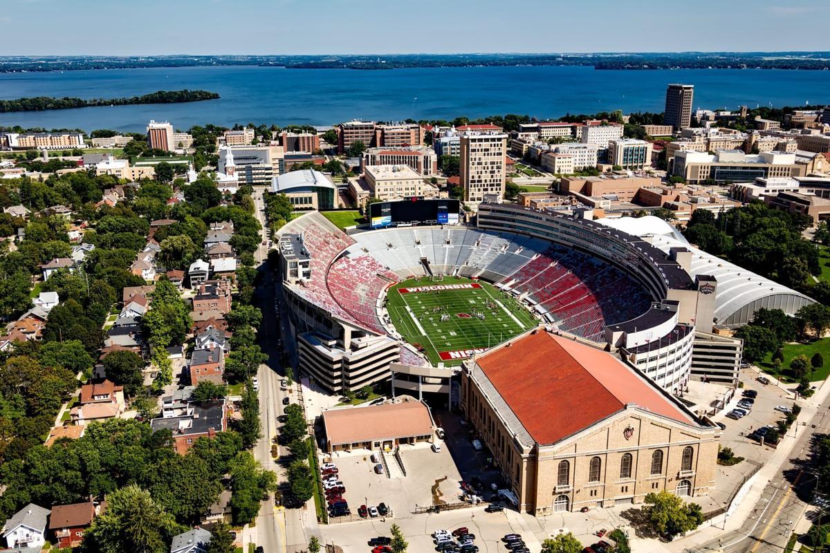 madison wisconsin stock image file photo camp randall aerial (copy)