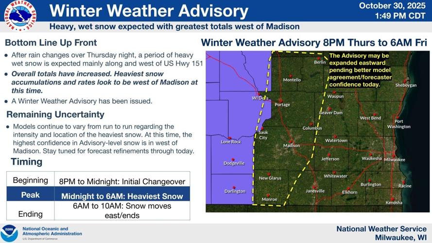 NWS forecast graphic